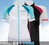 【PB-P101】Pitbull披普樂女款短袖騎行上衣,騎行衣-黑白